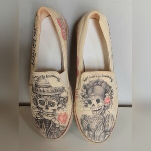 Goby canvas espadrilles, Day of the Dead
